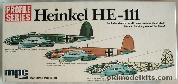 MPC 1/72 Heinkel He-111H Profile Series - 6/KG 55 France 1940 / Benina Cyrenaica 1942 / 11/KG 53 Winter Northern Europe 1943/44 - (He111H), 2-1511-150 plastic model kit